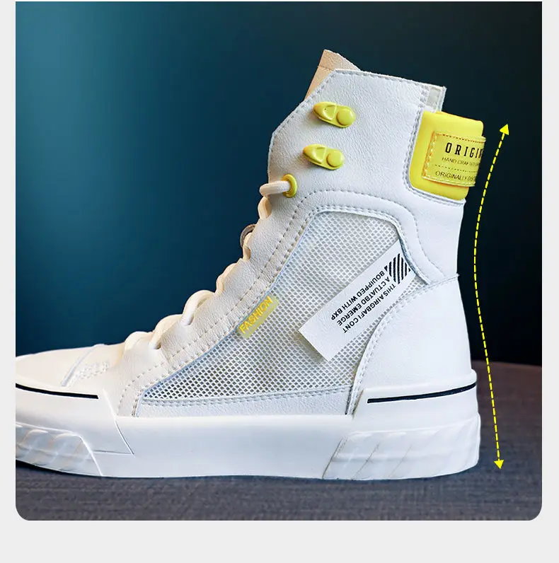 

Women Platform Sneakers Summer White High Canvas Lace-Up Vulcanized Shoes Women Casual Sports Shoes Ankle Boots Basket Femme