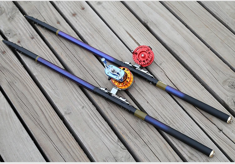 High Quality Carbon Fishing Rod 4.5M 5.4M 6.3M 7.2M Three Positioning Telescopic Fishing Rod Spinning Fishing Tackle Sea pole enlarge