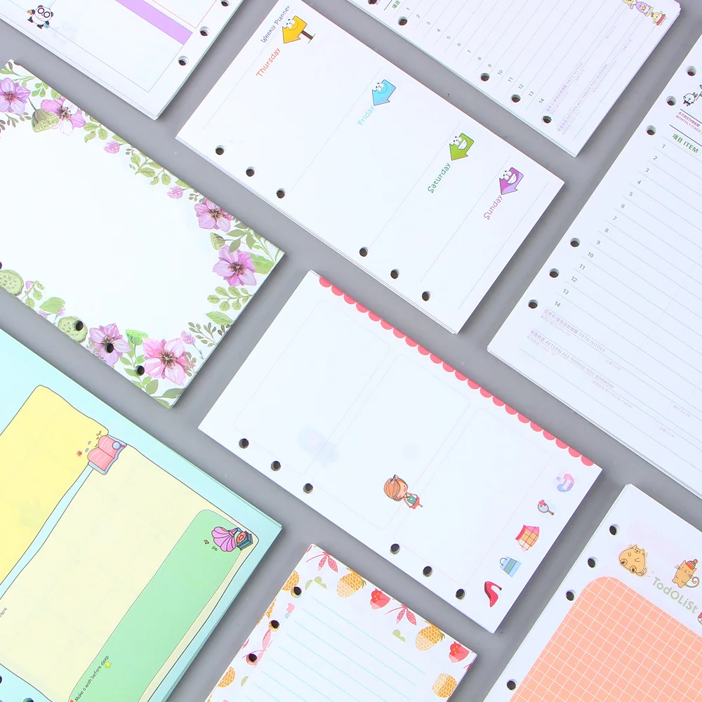 A5 A6 шесть отверстий в форме сердца ручная учетная запись страница looseleaf адаптер