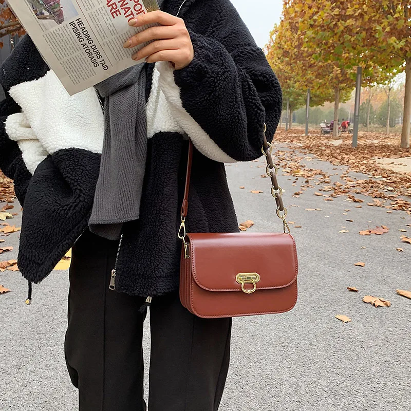 

Casual pu leather ladies small bag new broadband single shoulder messenger solid color small square bag popular female daily bag