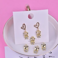 10 rhinestone cow charm animal cute pendants wholesale jewelry supplies crystal moo moo cow charm set of 20 opal cow charm ik37