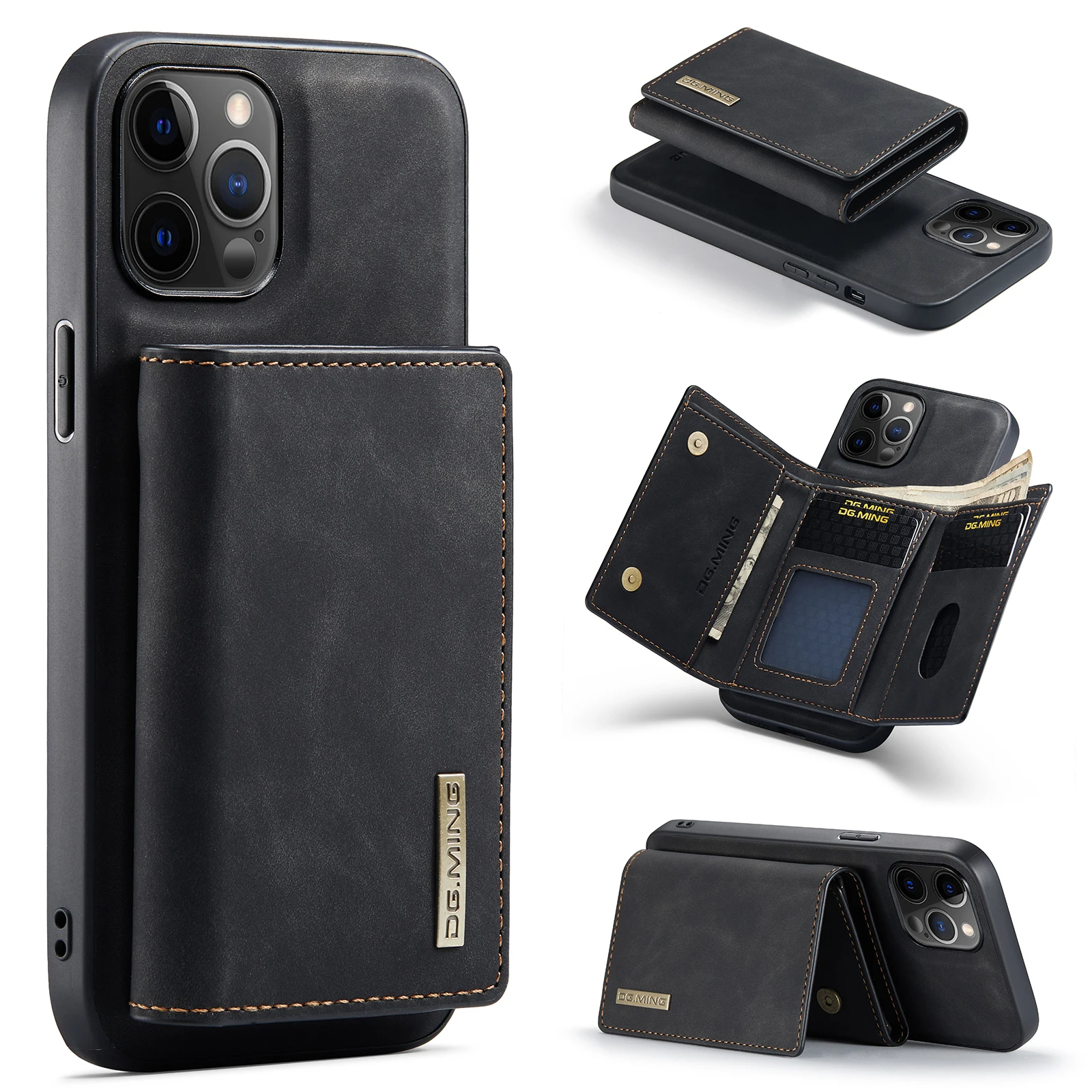 

Full Protection Magnetic Closure PU Leather Wallet Case for Iphone 11 12 Pro Max 12 Mini 7 8 Plus Xs Xr Xs Max Phone Bag