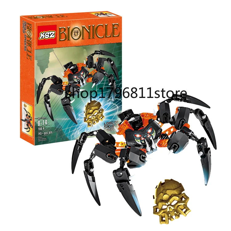XSZ 708 4 Bionicle маска светильник детский Властелин черепа паук Строительные блоки