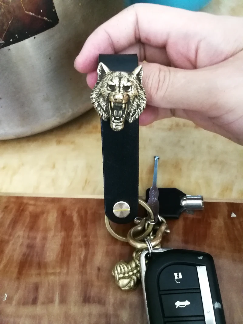 Очень красивый латунный брелок для ключей ручной работы 1 комплект|Пряжки и