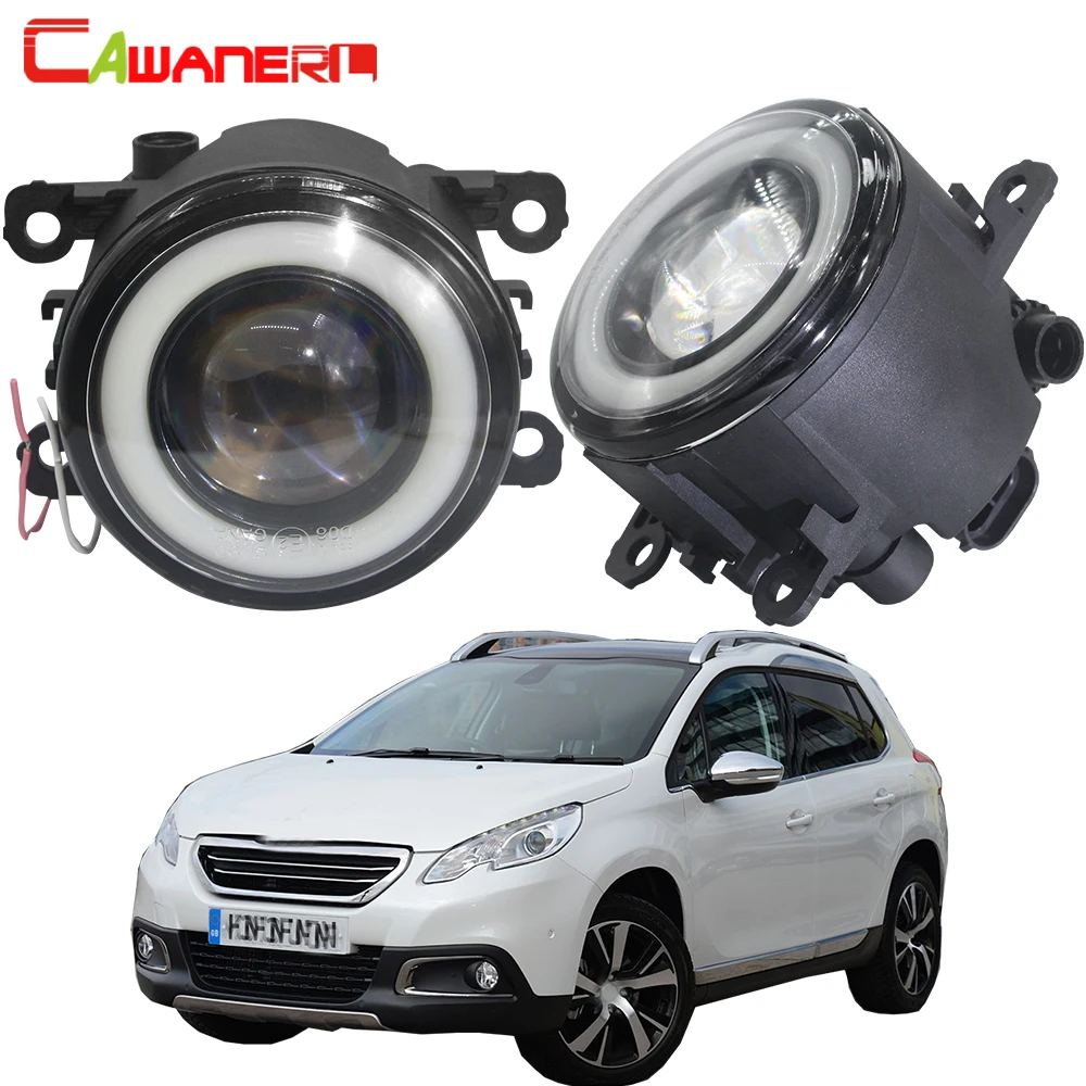 

Cawanerl For 2013-2018 Peugeot 2008 Car Styling 30W COB LED Fog Light Halo Ring Angel Eye Daytime Running Light DRL 3000LM 12V