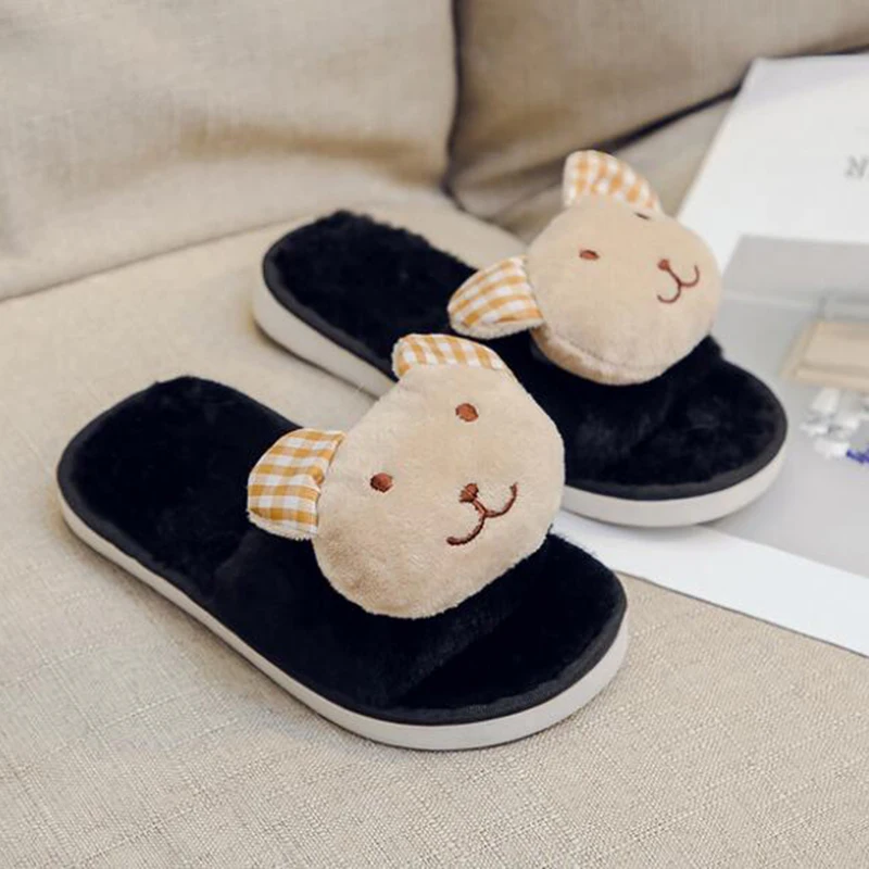 Новые милые зимние носки с мультипликационным принтом Медвежонок для девочек