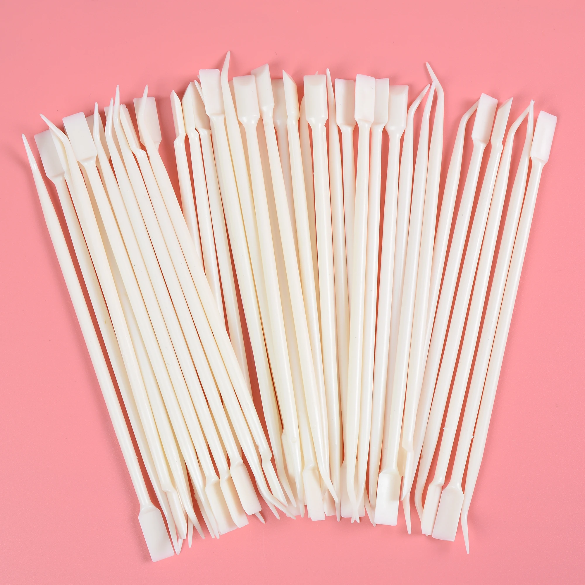 

10pcs 2 Way Plastic Eyelash Perming Stick Tool False Eyelash Tweezers With Hot Glue Spoon Lash Lifting Curler Applicator