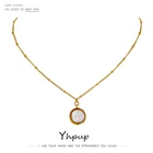 Цепочка-чокер Yhpup, из нержавеющей стали 2021, с натуральным жемчугом