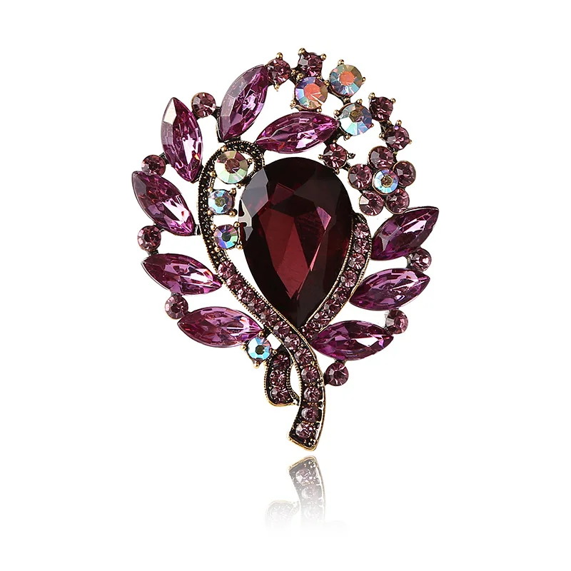 

Beadsland Alloy Inlaid Rhinestone Brooch Design Fashionable High-end Clothing Accessories Pin Woman Gift BR0027