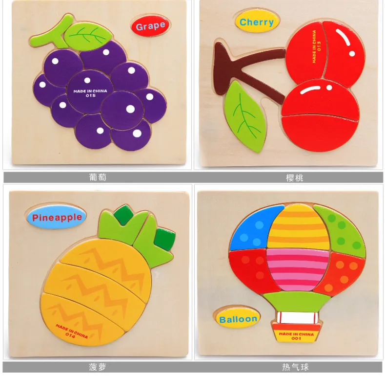 Деревянные игрушки для детей Пазлы детские игры обучающая игрушка 3d головоломка