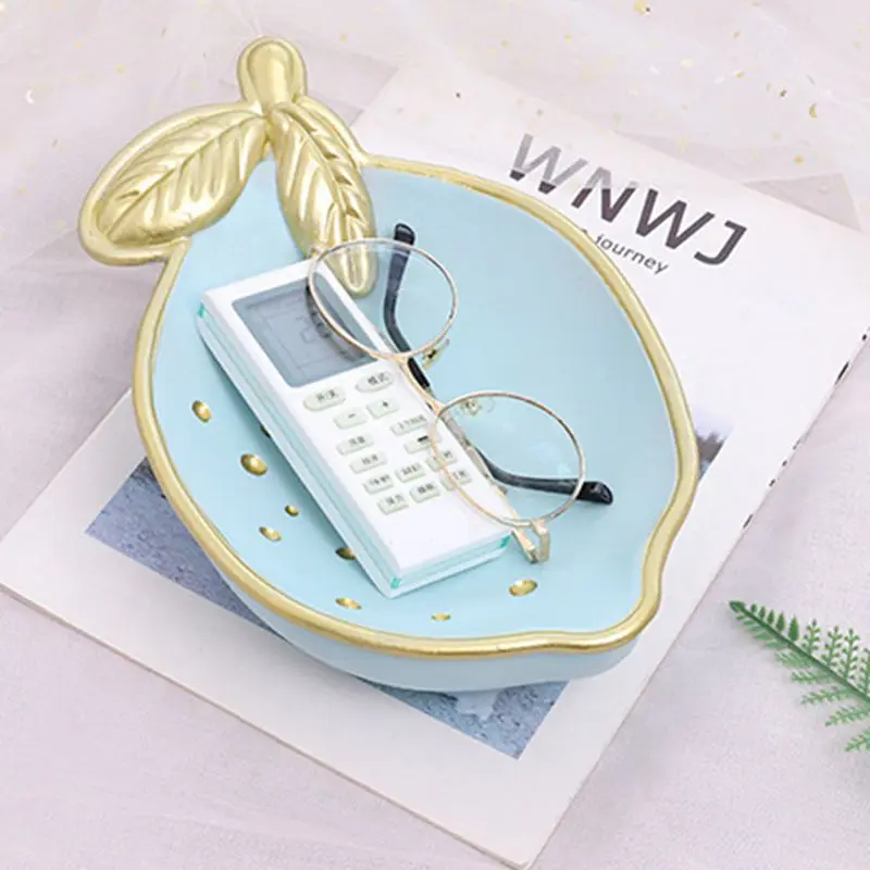 

Storage Tray Cartoon Fruit Shape Plate Desktop Ornaments Jewelry Storage Rack Household Table Sundries Organizer Decoration