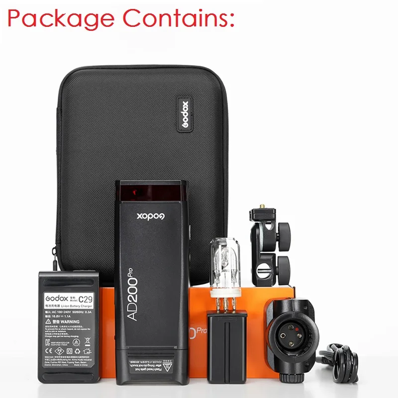 Бесплатная доставка Godox AD200Pro наружный светильник вспышки 200Ws ttl 2 4G 1/8000 HSS 0 01 1 8 s