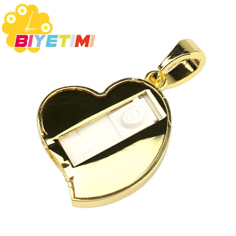 Usb флеш накопитель Biyetimi реальная емкость Алмазное сердце с кристаллами любви 8 ГБ