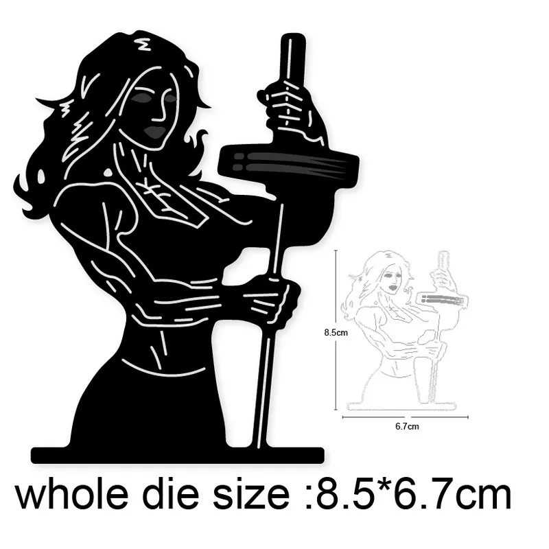 Металлические штампы для вырезания форма солдата женщина украшение сделай сам