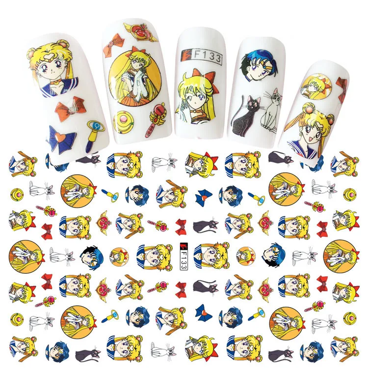 

Nail Sticker Decals 3D Nails Slider Art Sailor Moon Design Decoration Manicure Adhesive Tips Foil Wraps Pegatinas Polish