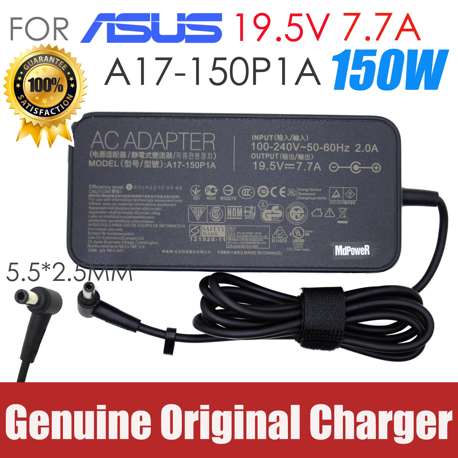 Натуральная ADP 120ZB BB 150NB D зарядное устройство 19 5 V 7.7A 150W ac адаптер питания для
