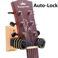 guitar hanger hook auto lock wood base for electric guitar bass music instrument accessories
