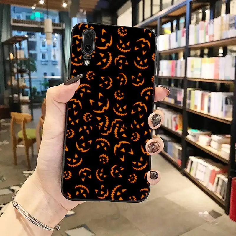 

Cute ghost with halloween pumpkin Phone Case For Huawei honor Mate P 10 20 30 40 Pro 10i 9 10 20 8 x Lite