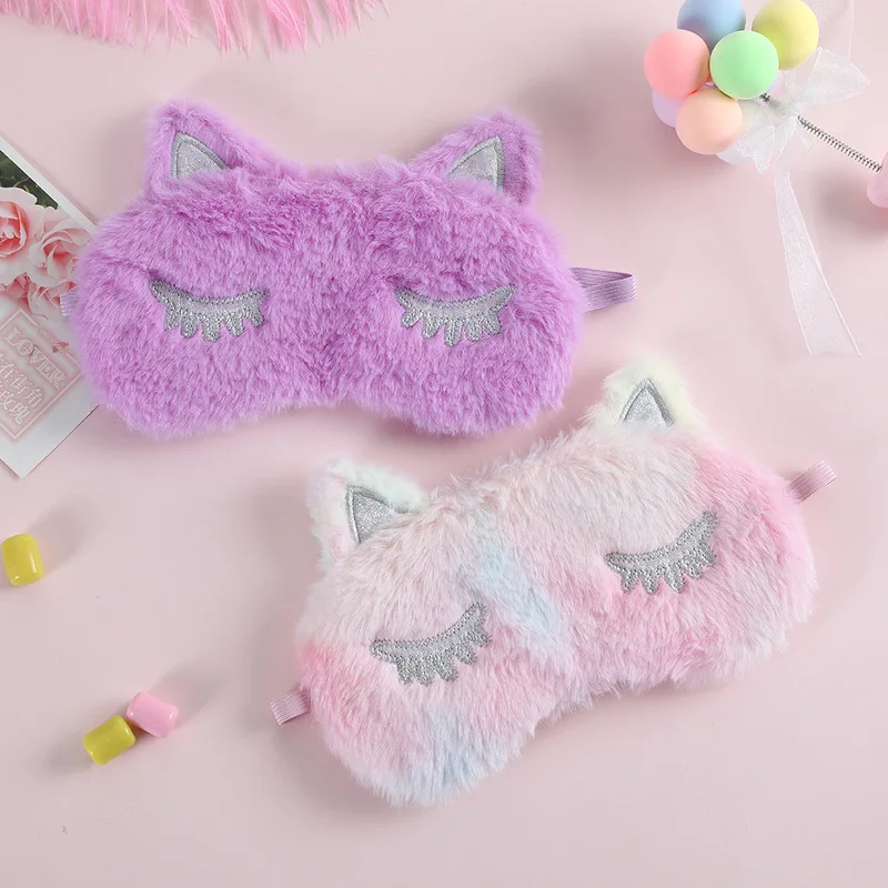 1 шт. Мягкие плюшевые маски для глаз милый единорог повязка на глаза маска сна с