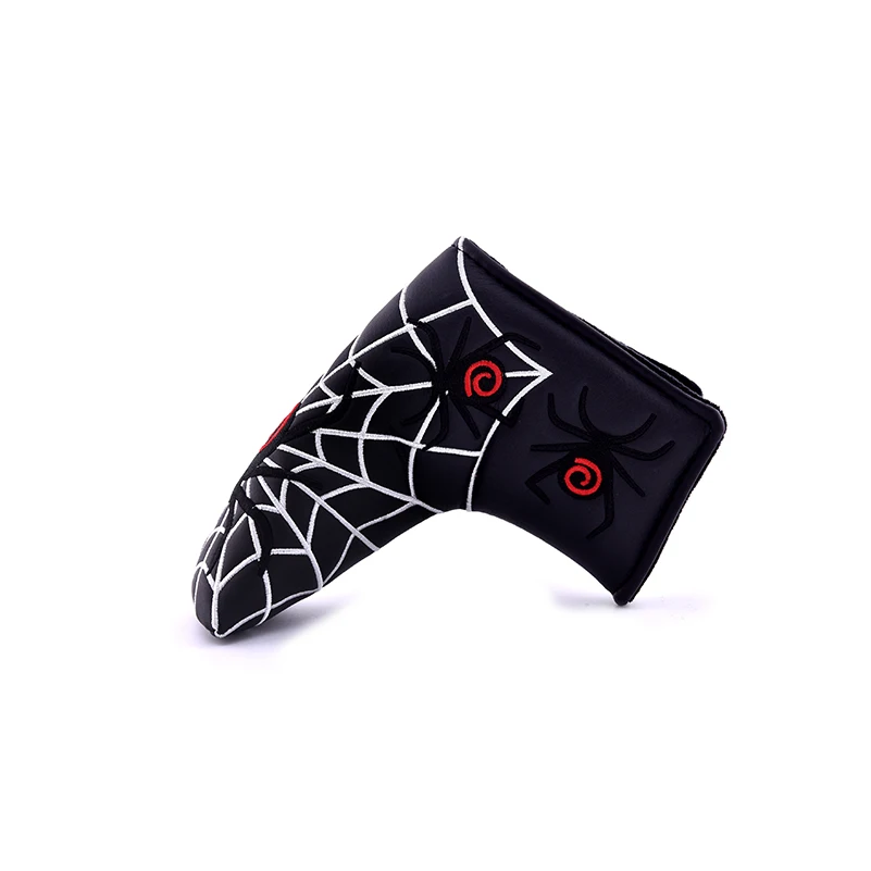 Чехол с вышивкой в виде паука из белой синтетической кожи|Головка клюшки| |