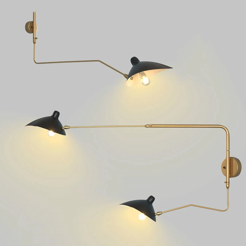 Настенный светильник dawn в скандинавском стиле настенный с вращающимся стержнем