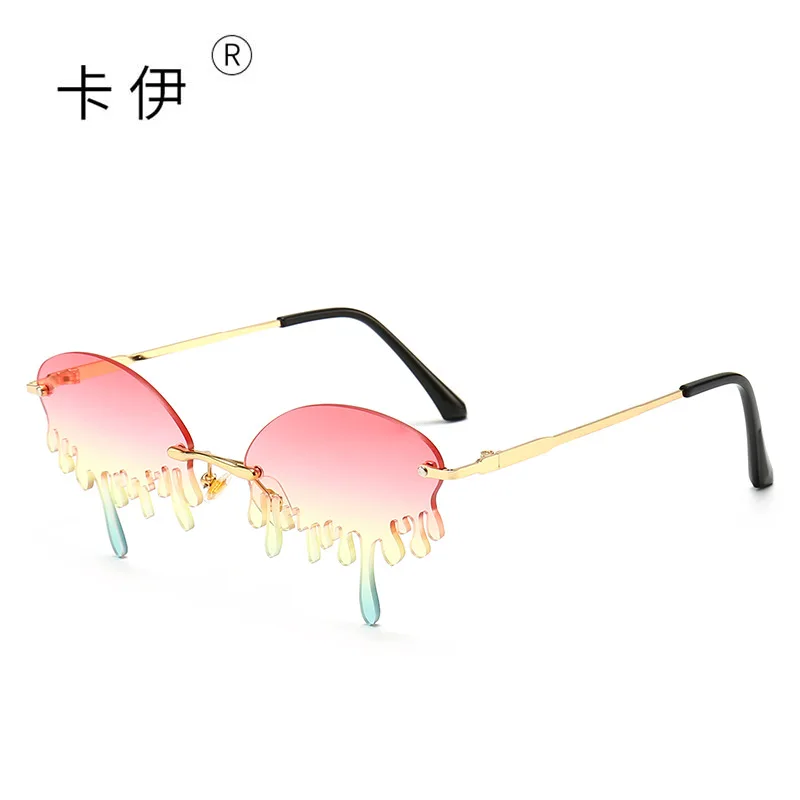 

New Fashion Tears Sunglasses Tide Europe and United States Net Red Stage Shows Strange Style and High-street Women's Sunglasses