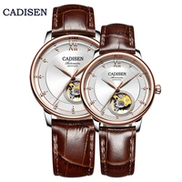 cadisen mens watches top brand luxury automatic watch couple mechanical ladies for lover clock miyota 90s5 ultra thin watches