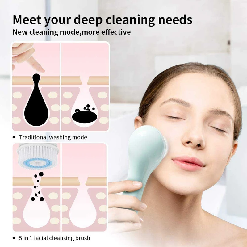 

Replacement Cleansing Brush Heads,Facial Cleansing Brush Head Replacement, for Clogged and Enlarged Pores(4Pcs)