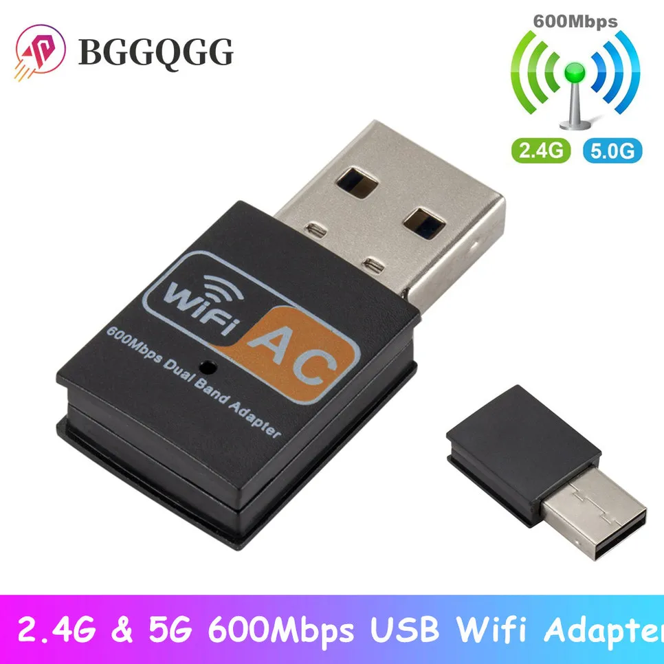Беспроводной USB Wi Fi адаптер мини беспроводной компьютерный сетевой 2 4 ГГц 5 600