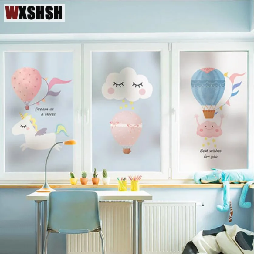 

Static Cling Window Film Custom Size Fairy Tale Style Decorative Glass Sticker For Children's Room Kindergarten Home 50x100cm