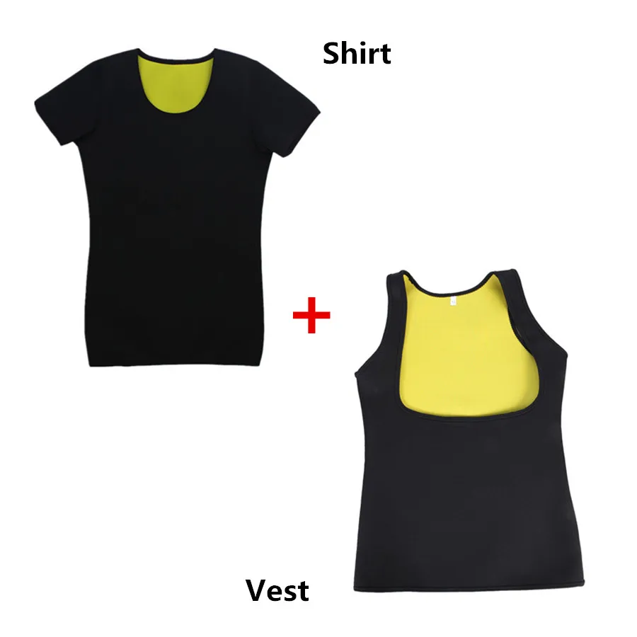 Женский корректирующий жилет для тела Сексуальная футболка похудения сауны