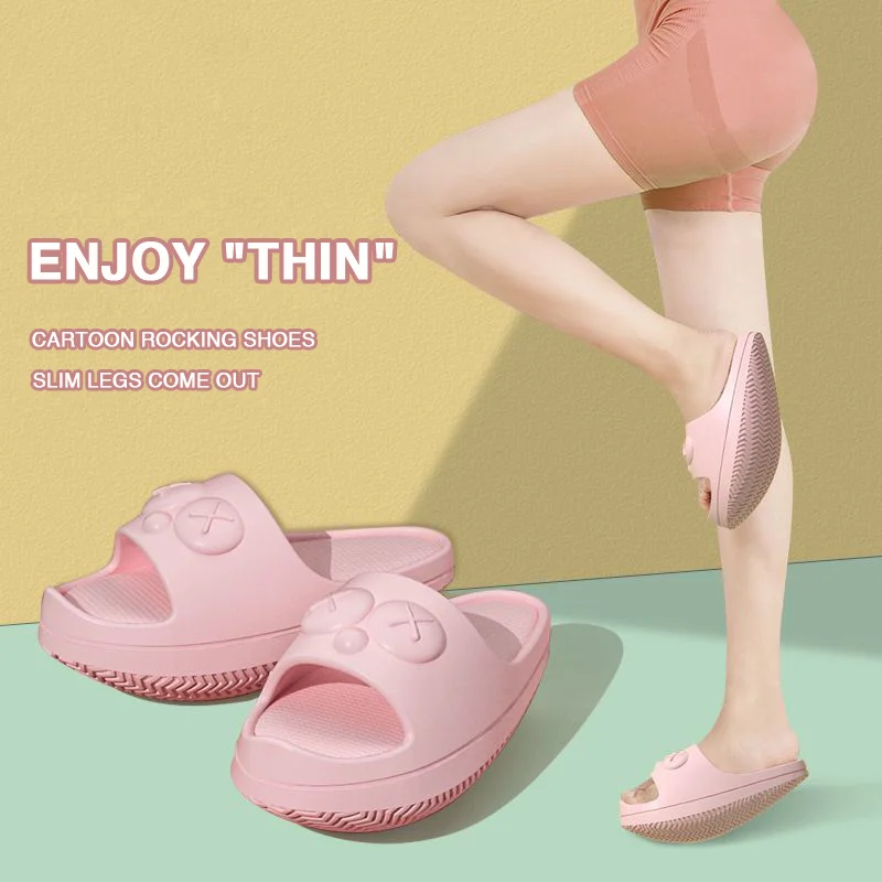 Women Slimming Swing Shoes  Massage Rocking Shockproof EVA Relax Stretching Stovepipe Balance Lose Weight Yoga Slippers