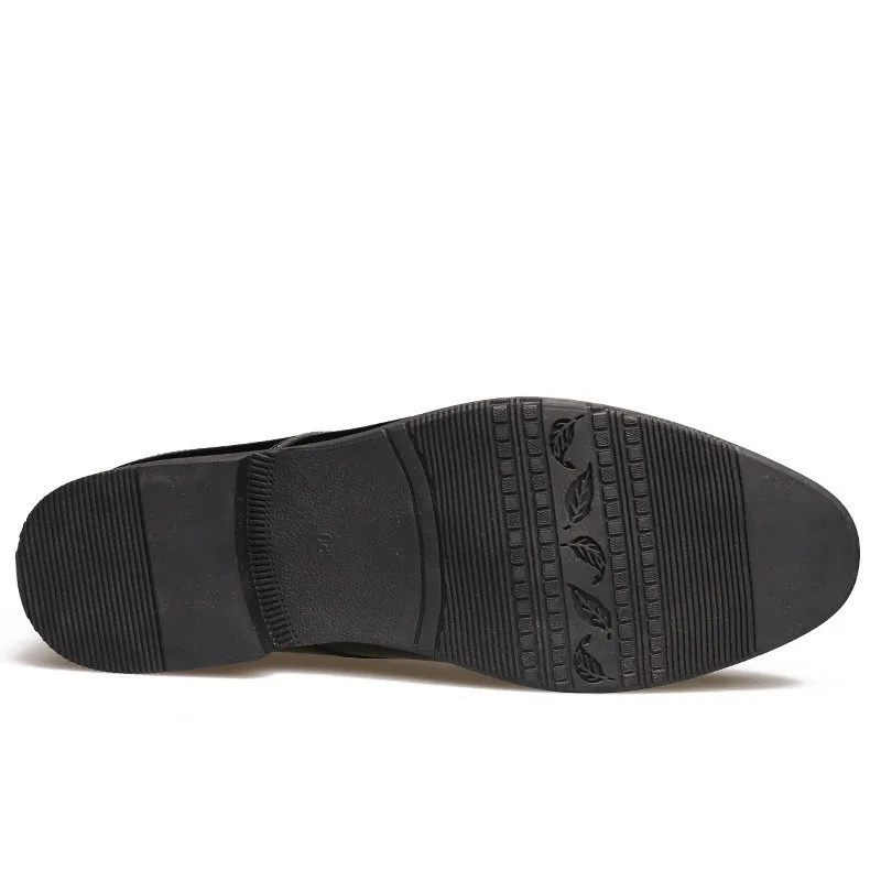 

Newest British Men Dress Shoes Luxury Pointed Toe Male Formal Leather Wedding Footwear Oxford Shoes For Men Slip-on Dropshipping