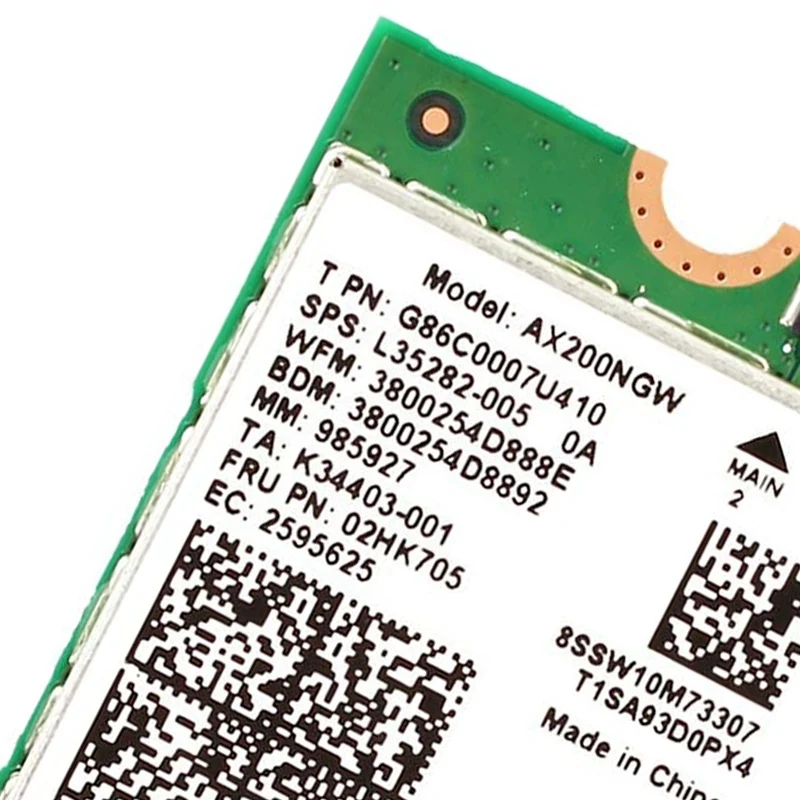 AX200 Wi Fi 6 сетевая карта следующего поколения M.2 NGFF Ax200Ngw 160 МГц 802.11Ax/Ac 2 4 ГГц 5 BT 0 Φ 2X2