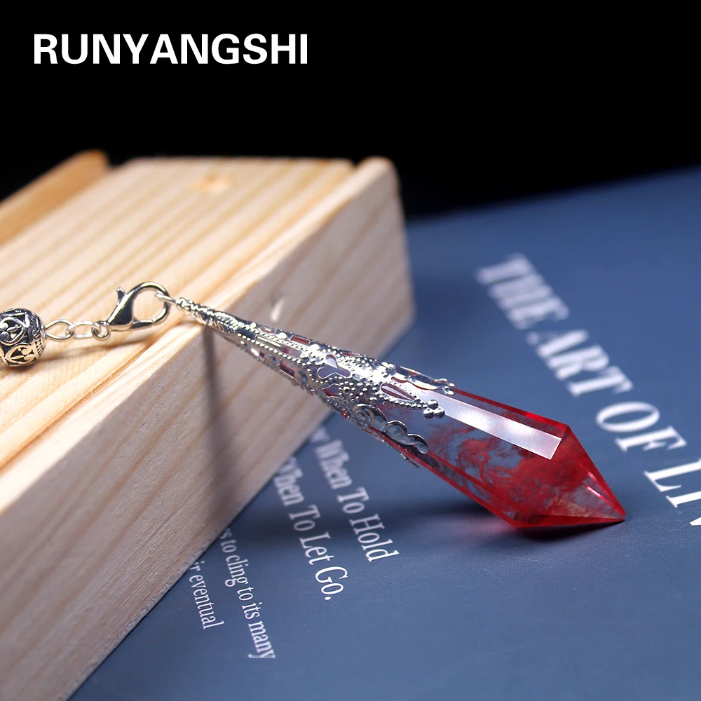 Runyangshi 1 шт. искусственная красная выплавка подвеска в виде каменного маятника