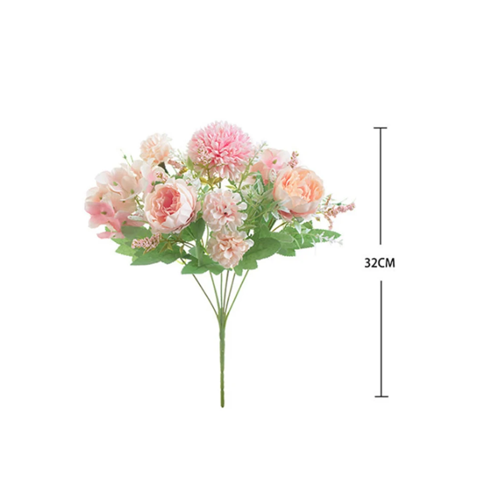 

32cm Silk Peony Artificial Flowers Bouquet 7 Big Head Fake Flowers for Home Wedding Decoration indoor for DIY Home Garden