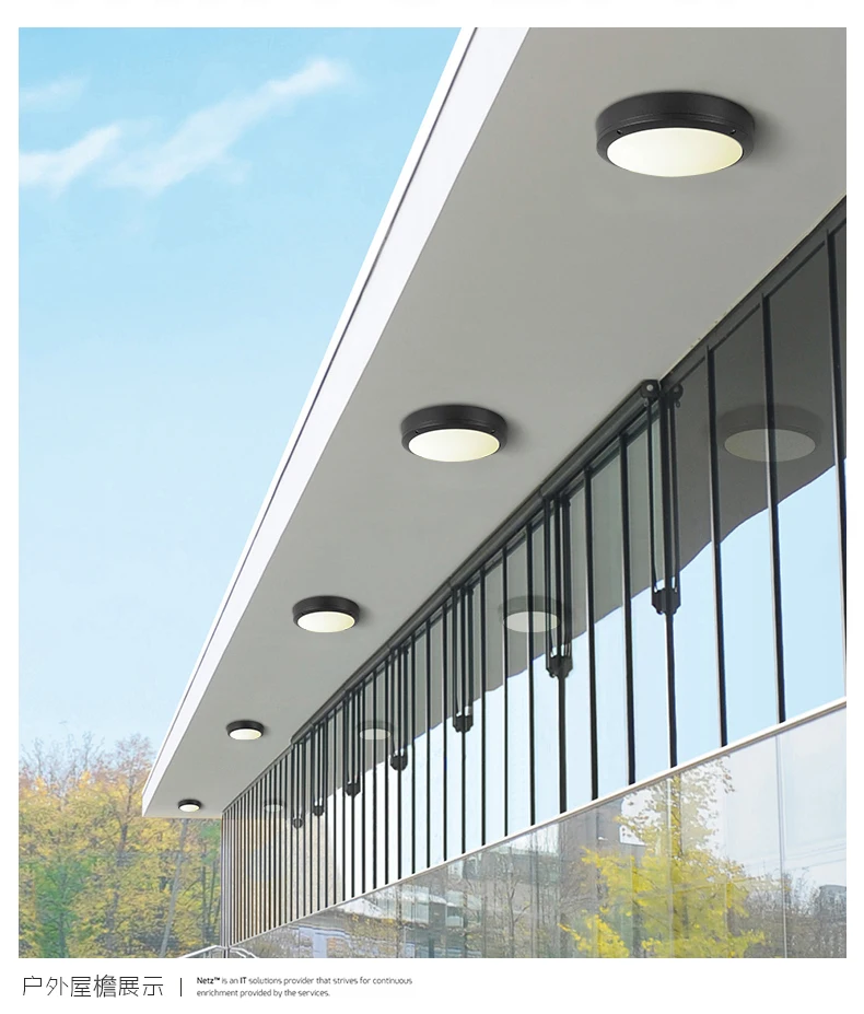 Waterproof Outdoor Lighting Bathroom Lights Wall Sconce Lamp Flush LED Ceiling Light Kitchen Balcony Porch Door Fixtures 90-260V