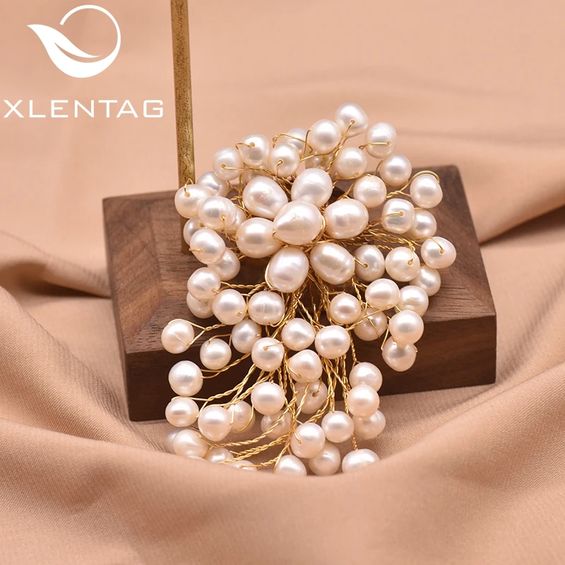 XlentAg натуральный пресноводный жемчуг брошь для женщин вечерние ринки свадьбы