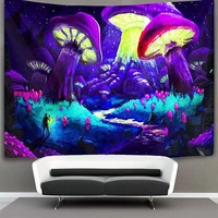 mystery mushroom tapestry wall hanging blanket background cover sofa decors home decoration accessories living room rectangle