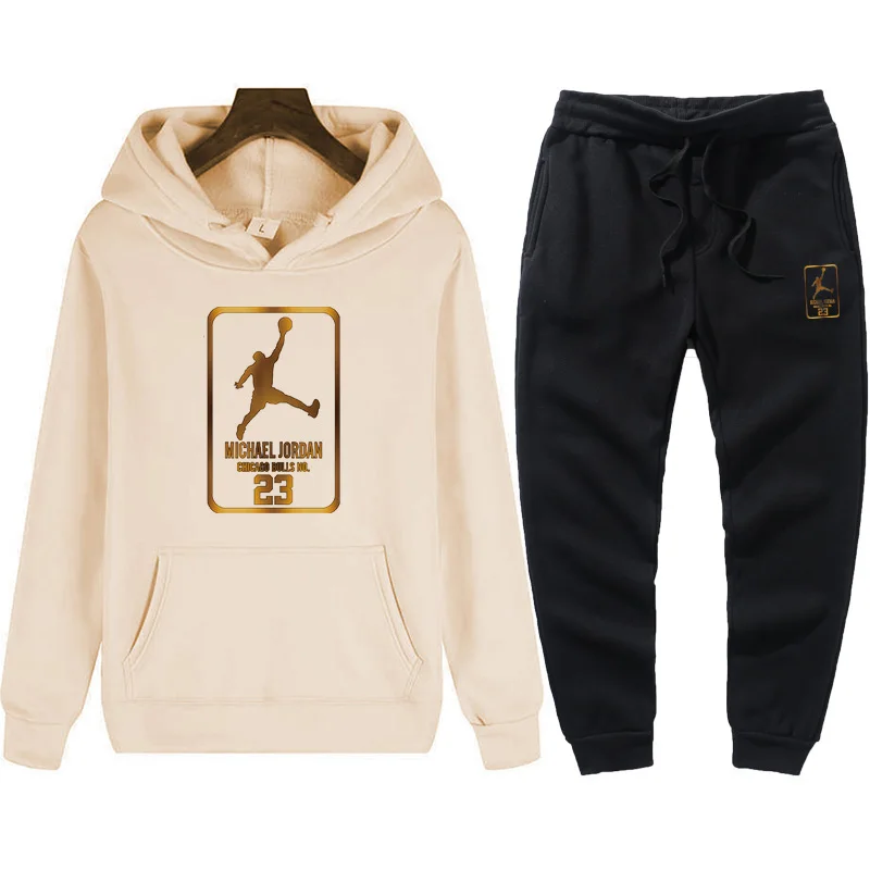 

Brand Clothing Men's Fashion Tracksuit Casual Sportsuit Men Hoodies Sweatshirts Sportswear JORDAN 23 Coat+Pant Men Set