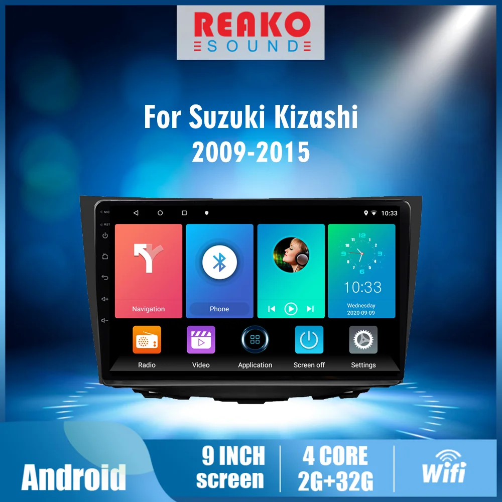 

REAKOSOUND For Suzuki Kizashi 2009 - 2015 9 inch 2 Din Android 8.1 Car Multimedia player Car Radio GPS Navigation BT WIFI