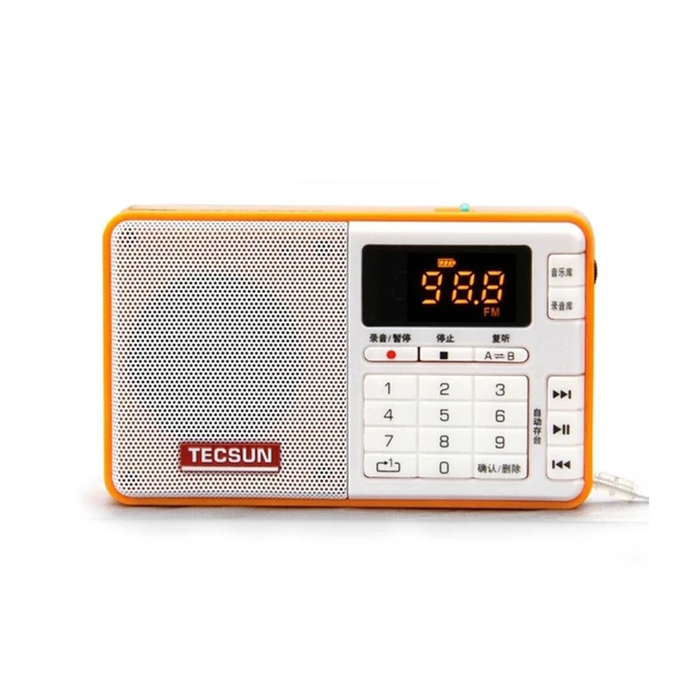 Yellow TECSUN Q3 радио карманный размер мини рекордер с 16G TF карта MP3 плеер FM стерео FM 76-108 МГц - Цвет: Yellow
