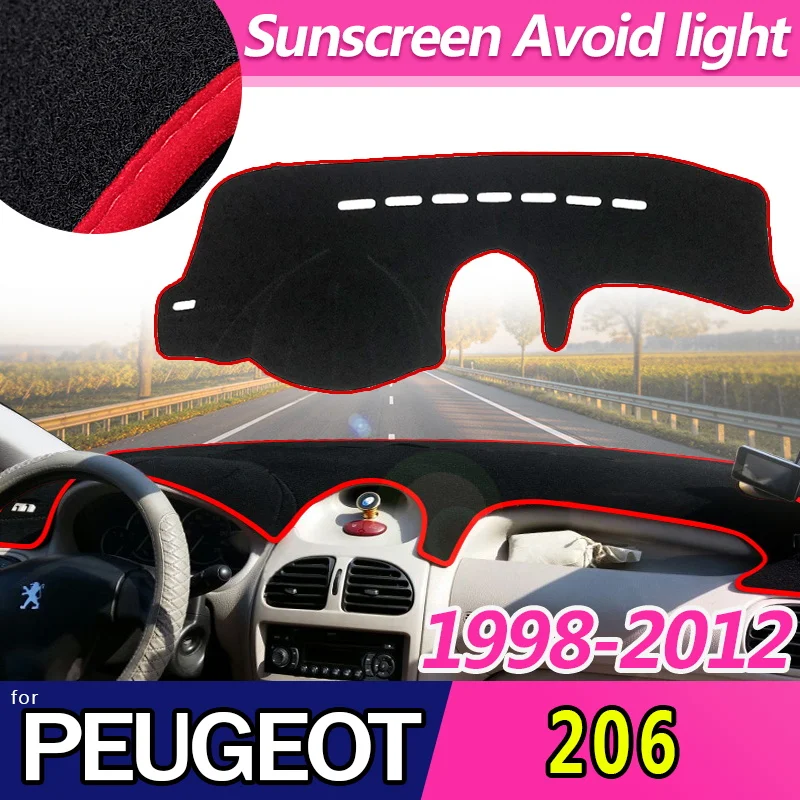 PNSL коврик для приборной панели автомобиля Peugeot 206 1998 1999 2000 до 2012 защита от солнца