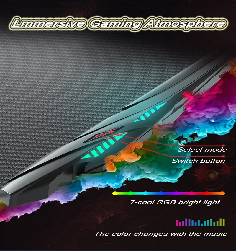 Black Gaming Desk Tarantula Foot-Shaped Computer Table with Headphone Hook Water Cup Holder RGB Light Gamer for Men Childe | Мебель