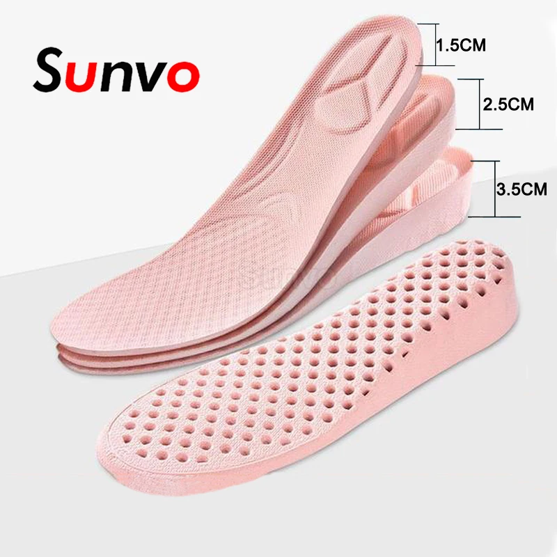 Стельки для увеличения роста женщин и мужчин мягкие дышащие вставки спортивной
