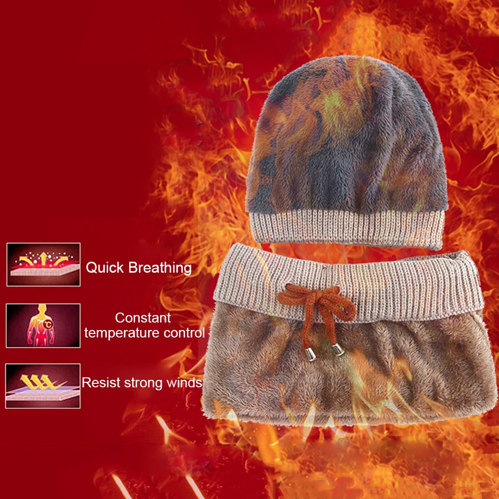 3 шт. один комплект Женская Зимняя шерстяная вязаная Пушистая Шапка бини теплая