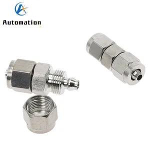 Быстрозакручивающаяся Стопорная гайка 6 мм 8 мм 10 мм 12 мм 14 мм, трубка с наружным диаметром, быстрые разъемы, соединительные фитинги из нержавеющей стали SS304, соединитель