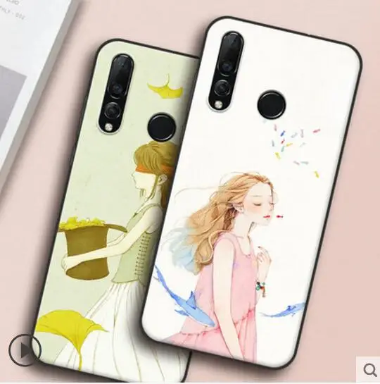 For Huawei Nova 4 4e P30 Lite phone case cartoon anime girl coloured drawing all-inclusive anti-fall scrub soft shell |