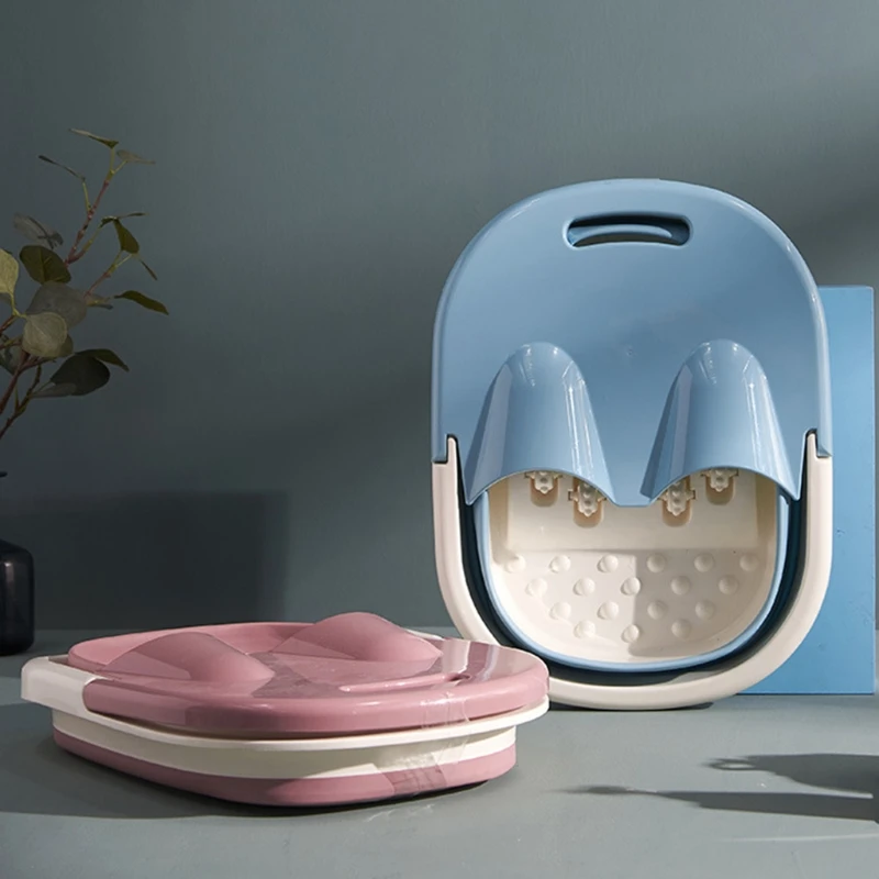 

Folding Foot Bathtub Portable Bath Barrel Wash Tub Massage Bucket Travel Feet Basin Home Pedicure