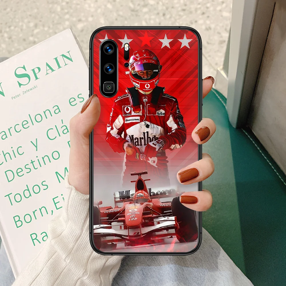 

Michael Schumacher F1 Racing car Phone case For Huawei P Mate Smart 10 20 30 40 Lite Z 2019 Pro black hoesjes silicone cover tpu
